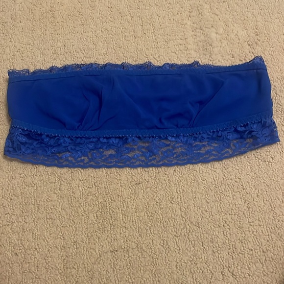 Navy Blue Floral Lace Bralette - Size Large - Picture 5 of 7